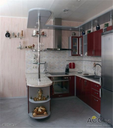 Кухня с барной стойкой